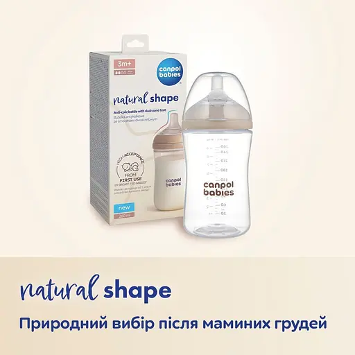 Бутылочка антиколиковая Canpol babies Natural Shape с соской Dual-zone 330 мл (35/402) - фото 7
