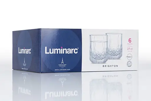 Набор стеклянных стаканов низких для напитков Luminarc Brighton 6х270 мл (N1285) - фото 3