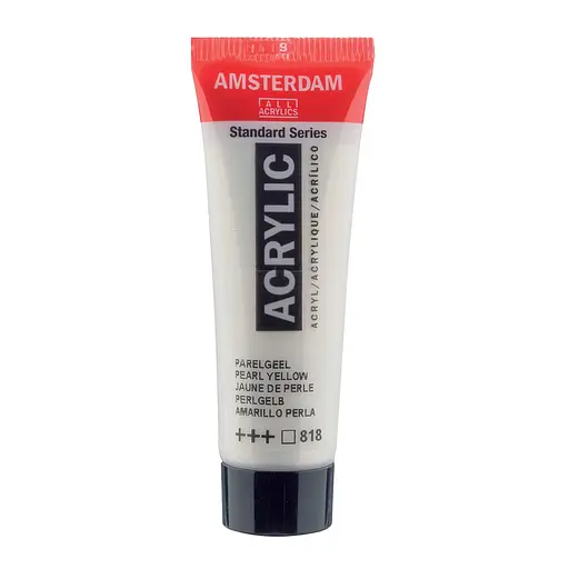 Краска акриловая AMSTERDAM (818) Желтая перламутровая 20 мл Royal Talens - фото 1