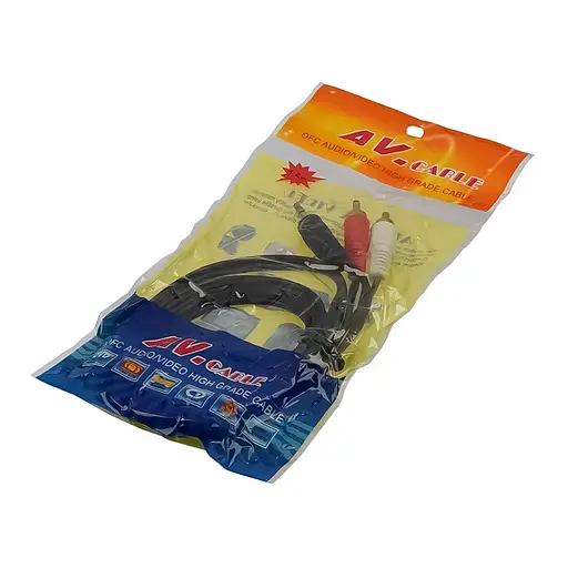 Мультимедийный кабель TRS Jack 3.5 to 2RCA 1.5 м черный - фото 2