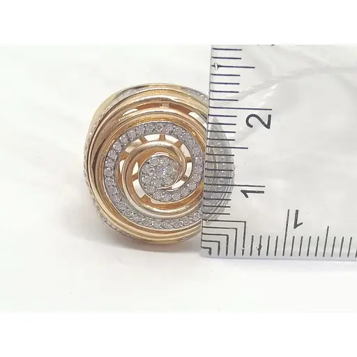 Золоте кільце Родинні коштовності з фіанітами. 1710379 17,5 - фото 5