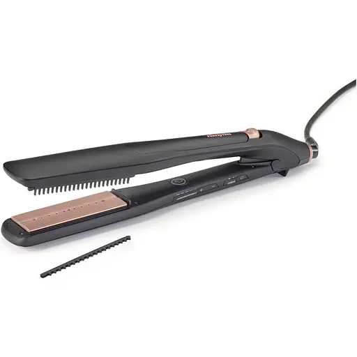 Випрямляч BaByliss Babyliss Steam Lux Styler, 56 Вт, температурних режимів 5, 170-210C, термо коврик, кераміка, чорний - фото 4