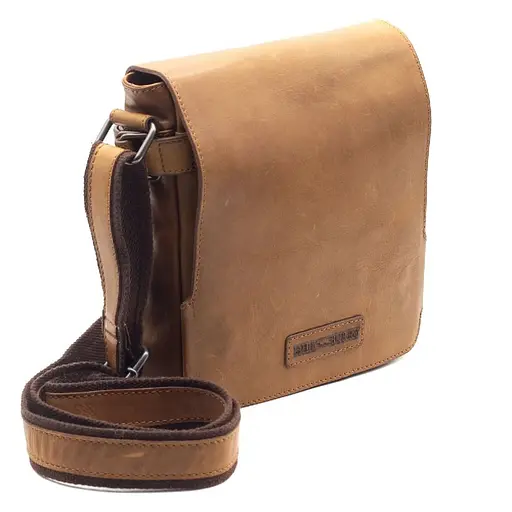 Кожаная мужская сумка через плечо Hill&Burry 24.5х21х6 см sum0025924 - фото 4