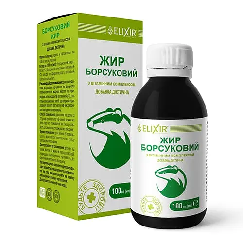 Борсуковий жир Екосвіт вітамінний комплекс по 100 мл у флак.