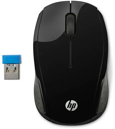 Мишка бездротова HP 200 Black Wireless Mouse, 3 кн., 1000 dpi, чорна