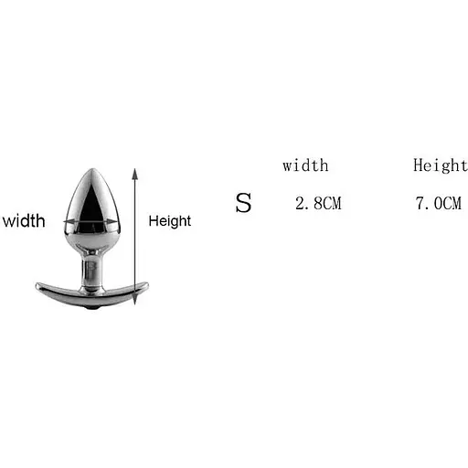 Анальна пробка якір SKN-MS135 з кристалом Pink (розмір S), Срібний /Світло-рожевий - фото 4