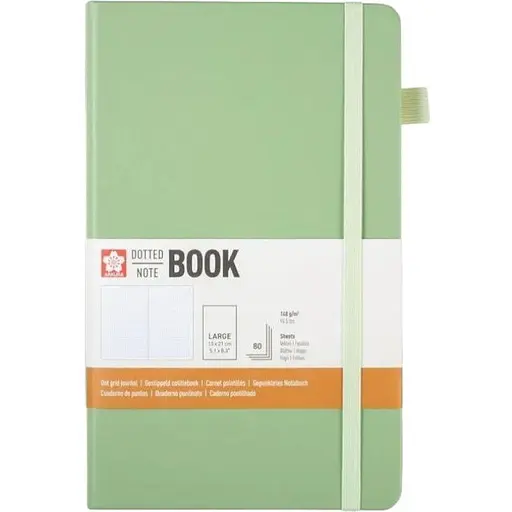 Блокнот для графіки та каліграфії Sakura Doted А5 у крапку (13х21см) 140г/м2 80л Pale Patina - фото 1