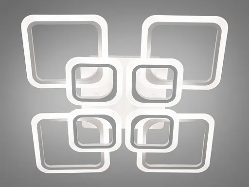 Белая светодиодная смарт люстра с пультом, димером, 135Вт, белая - фото 2