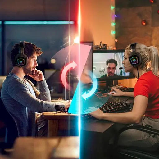 Проводная игровая гарнитура Onikuma Gaming  with RGB X8, USB, 3.5mm, 2.2m, black - фото 8