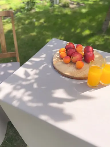 Водовідштовхувальна скатертина Капучино однотон 150х110 см - фото 4