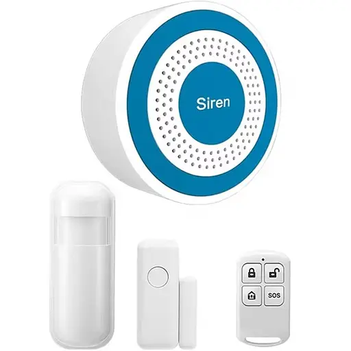 Локальная беспроводная система сигнализации с сиреной Nectronix PE-519-C, 2 датчика, 1 пульт