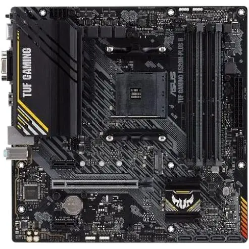 Материнская плата Asus TUF Gaming AM4 (A520) A520M-PLUS II, A520, 4xDDR4, Int.Video (CPU), 4xSATA3, 1xM.2, 1xPCI-E 16x 3.0, 2xPCI-E 1x 30 6xUSB3.2/6xUSB2.0, VGA/HDMI/DP, MicroATX