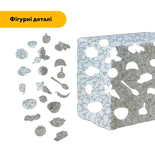 Деревянный фигурный пазл Суль, А4, Картонная коробка 100 элементов - фото 3