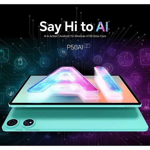 Планшет Teclast P50AI 11" 6ГБ, 128ГБ, 7000мАгод, Android, голубой - фото 2
