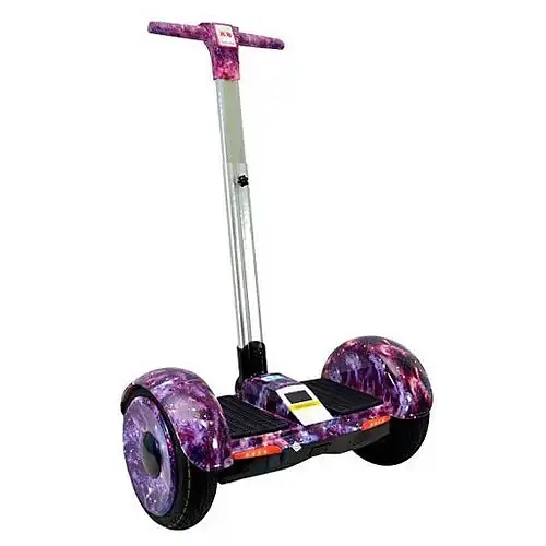 Гироскутер-сигвей с ручкой Smart Balance A8 Premium 10.5" Фиолетовый Космос - фото 1