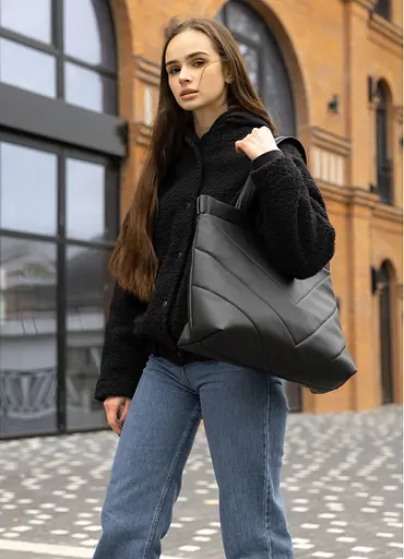 Сумка Sambag Shopper Tote QRS черный 42 х 34 х 14 см (93383001) - фото 2