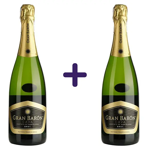 Вино ігристе Gran Baron Cava Brut біле брют 11,5% 1.5 л (2 шт. х 0.75 л) - фото 1