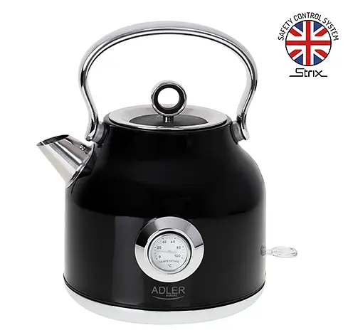 Чайник электрический с термометром Adler AD 1346 Black - фото 2