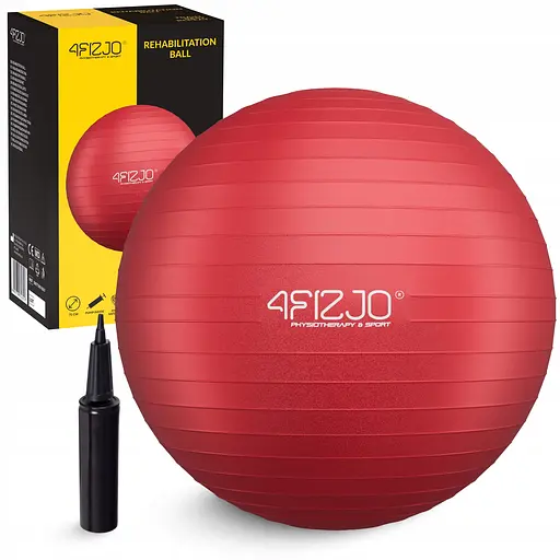 М'яч для фітнесу (фітбол) 4FIZJO 75 см Anti-Burst Red (P-5907739316356) - фото 1