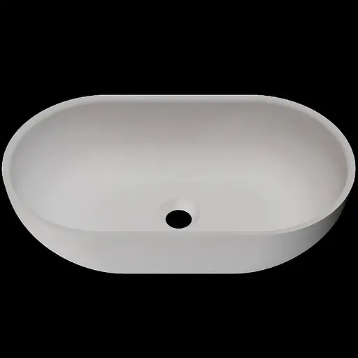 Раковина глянцева накладна Amidicon Savanna 56 560x320 з литого каменю SAVANNA_56_HL, Білий - фото 1