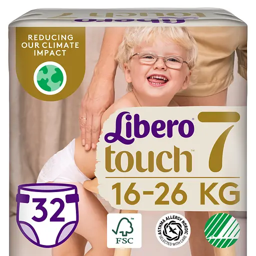 Уцінка. Підгузки Libero Touch 7 (16-26 кг), 32 шт. (79011)
