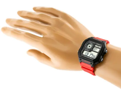 Чоловічий спортивний наручний годинник Skmei 1299 Червоний - фото 6