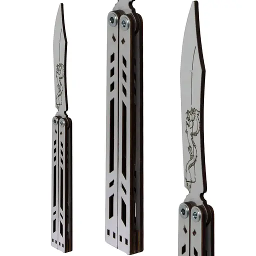 Сувенирный нож «Бабочка CHROME» SO2BALcr Сувенир-декор, на листе (4820242990343) - фото 4