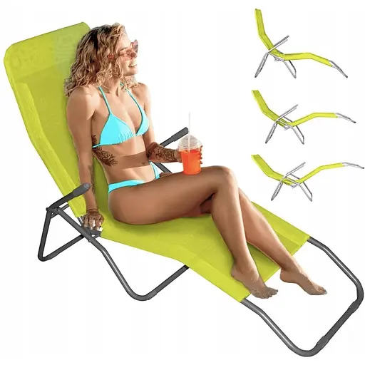 Кресло-шезлонг Jumi раскладной зеленый - фото 3