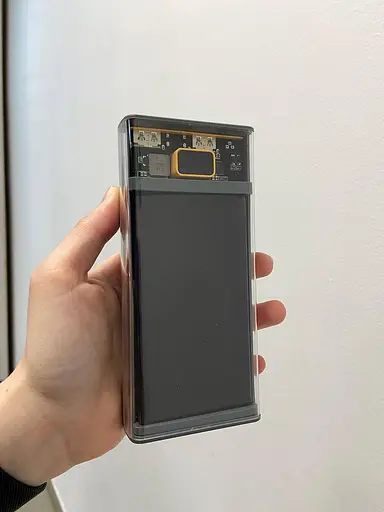 Зовнішній акумулятор Cyberpunk PD200A 20000mAh 22.5W power bank прозорий корпус - фото 3