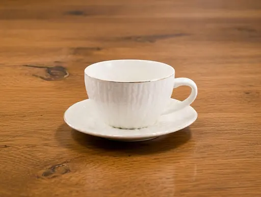 Набір чайний порцеляна Interos Lucky чашка 200 мл з блюдцем біла (25071) - фото 3