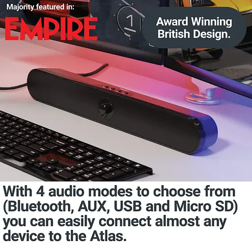 Аккумуляторный потужний саундбар Majority 20Вт Atlas аудіосистема - фото 8