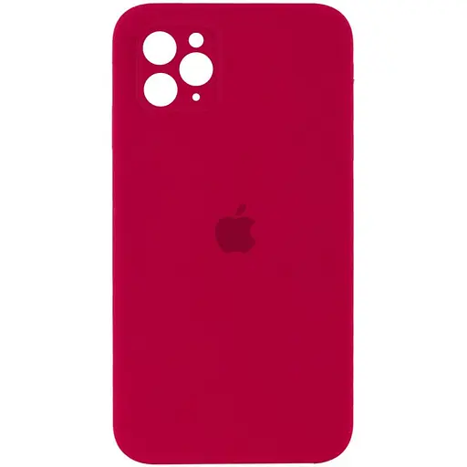 Чохол Epik Silicone Case Square Full Camera Protective AA для Apple iPhone 11 Pro Max 6.5 Червоний/Rose Red - фото 1