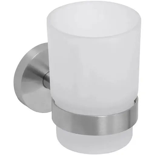 Склянка з тримачем Bemeta Neo нержавіюча сталь 104110015 білий - фото 1