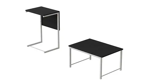 Стол журнальный приставной Терри Комбо 345x662x440 Белый металл ДСП Сосна Кембра 16мм FRD-105145 - фото 2