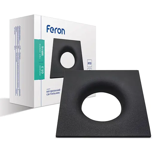 Світильник точковий Feron DL8330 MR16 G5.3 квадрат чорний (01816)