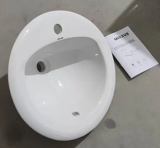 Умивальник врізний на стільницю Mixxus Premium Topper-1602 515x400x200 мм з отвором під змішувач MP6572, Білий - фото 4