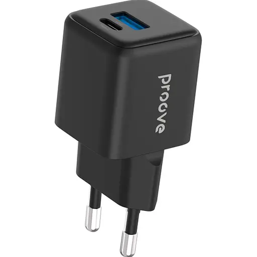 Мережевий зарядний пристрій Proove Pocket GaN Plus 25W USB-C/USB-A Black (WCPG25111201) [130262]