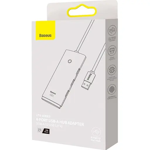 USB-хаб Baseus Lite Series 4-Port USB-A Hub (WKQX030001) [77936] - фото 7