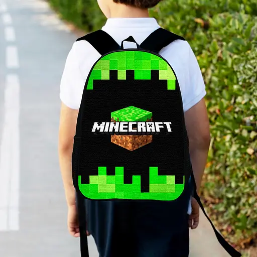 Рюкзак дитячий майнкрафт "Minecraft" 34х27см, міський ранець для хлопчика з принтом (00181)