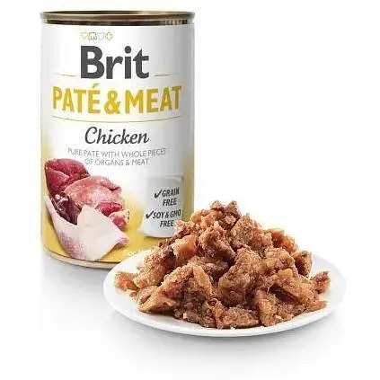 Вологий корм Brit Care Pate&Meat для собак з куркою 400 г - фото 2
