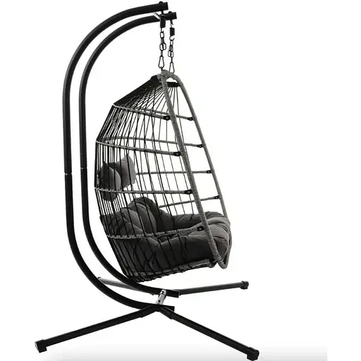 Підвісне крісло-кокон Di Volio Rona двомісне графітовий - фото 2