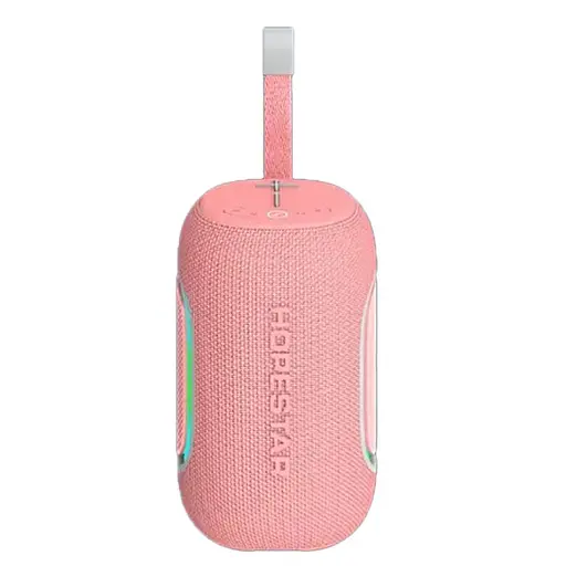 Колонка портативна Hopestar H65 20W Bluetooth з ргб-підсвіткою LED рожева - фото 4