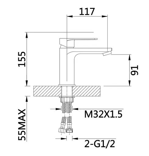 Змішувач для раковини Qtap Aries QTARI270CRM45557 - фото 5