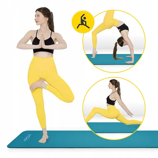 Коврик (мат) спортивный 4FIZJO NBR 180 x 60 x 1 см для йоги и фитнеса Sea Green (P-5905973406697) - фото 5