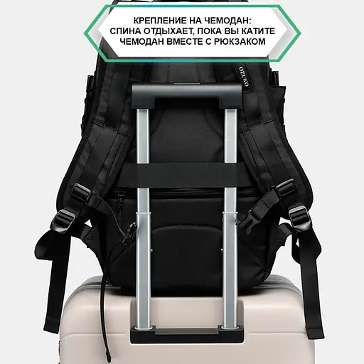 Рюкзак городской Ozuko 9405S 22л с отделением для ноутбука 16" Black (16198) - фото 6