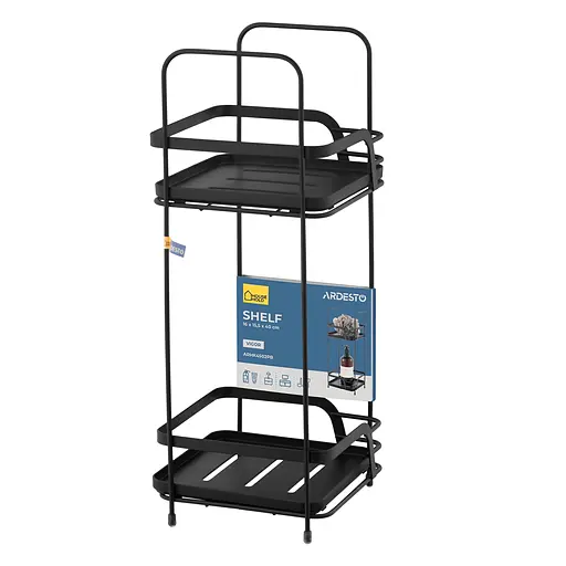 Полка Ardesto Vigor 2-ярусная 16 х 15.5 х 40 см черная (ARHK4502PB)