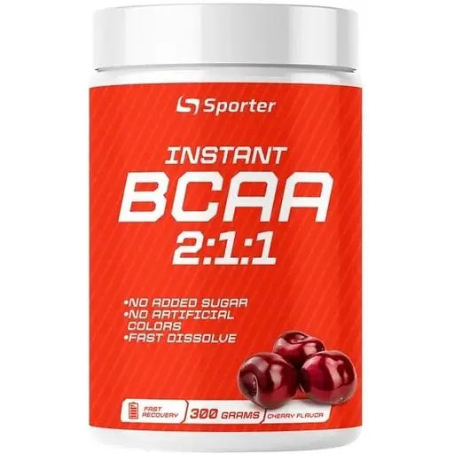 Аминокислота BCAA Sporter BCAA + Glutamine, 300 грамм - Вишня