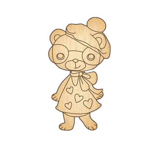 Заготовка брошки для розфарбовування "Ведмедик-4" Fabrika Decoru FDZB-041 - фото 1