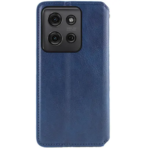 Кожаный чехол-книжка Getman Cubic PU для ZTE Blade A55 4G Синий - фото 4