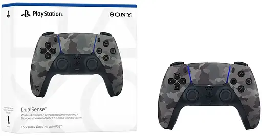 Геймпад беспроводной Sony PlayStation 5 DualSense CFI-ZCT1W серый камуфляж - фото 6
